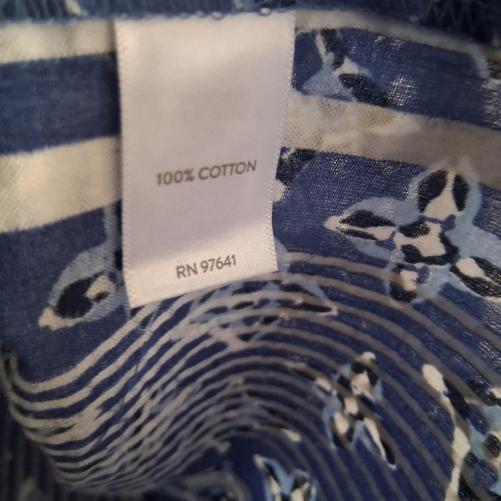 J Jill NWT Button Down 100% Cotton Pearl Button Floral Top L - Picture 5 of 6